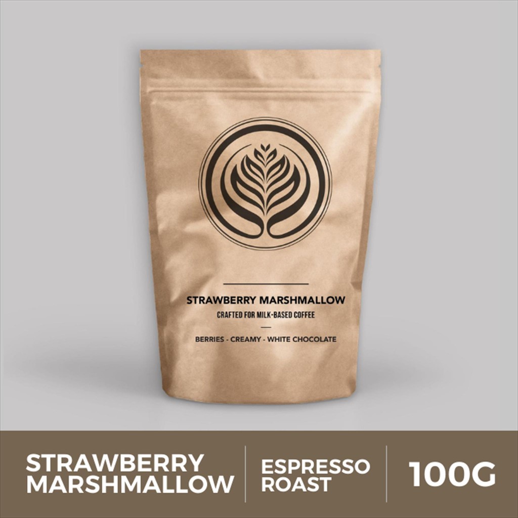 

Strawberry Marshmallow 100g - Biji Kopi Arabika 100gr | Coffeenatics