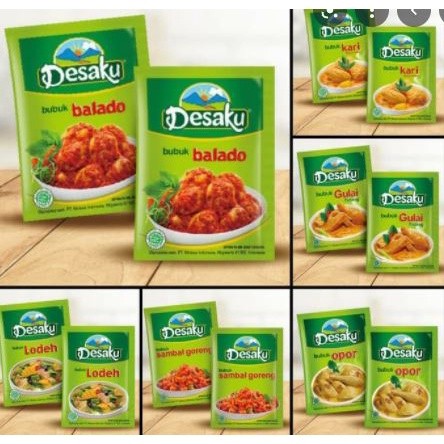 

Bumbu Balado Opor Gulai Sambal Goreng Lodeh Kari Desaku Sachet Bandung