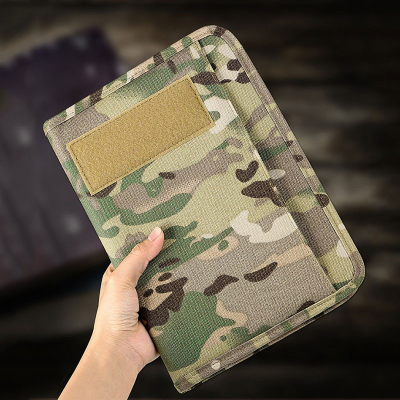 

Tactical Notebook Outdoor Padfolio Ring Binder with 80 Sheets Loose-Leaf Paper Memorandum Oxford Cloth Shell Camouflage Notepad