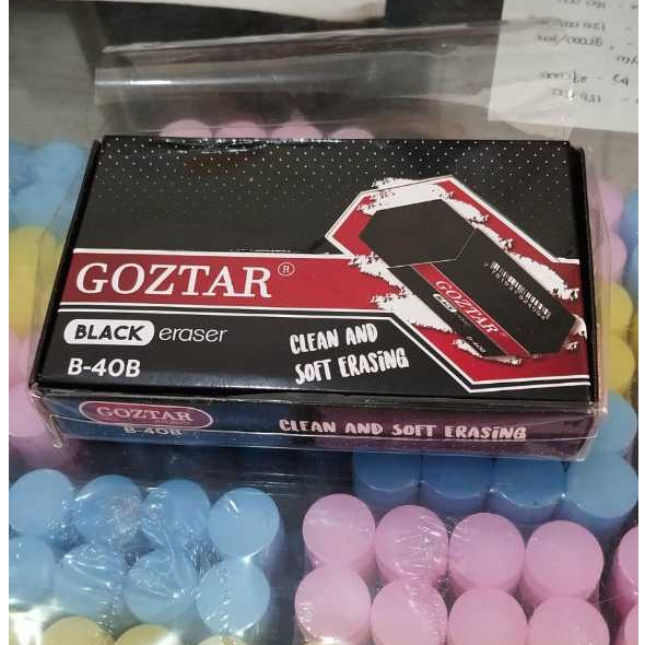 

TERBARU (1 Pak Isi 40 Pcs) GROSIR Penghapus GOZTAR 4B B-40 / Penghapus Goztar B-40B B-40C (1 Pak Isi 40 Pcs)-Promo