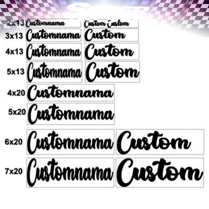 

Cutting Stiker Custom Nama Kualitas Premium Murah