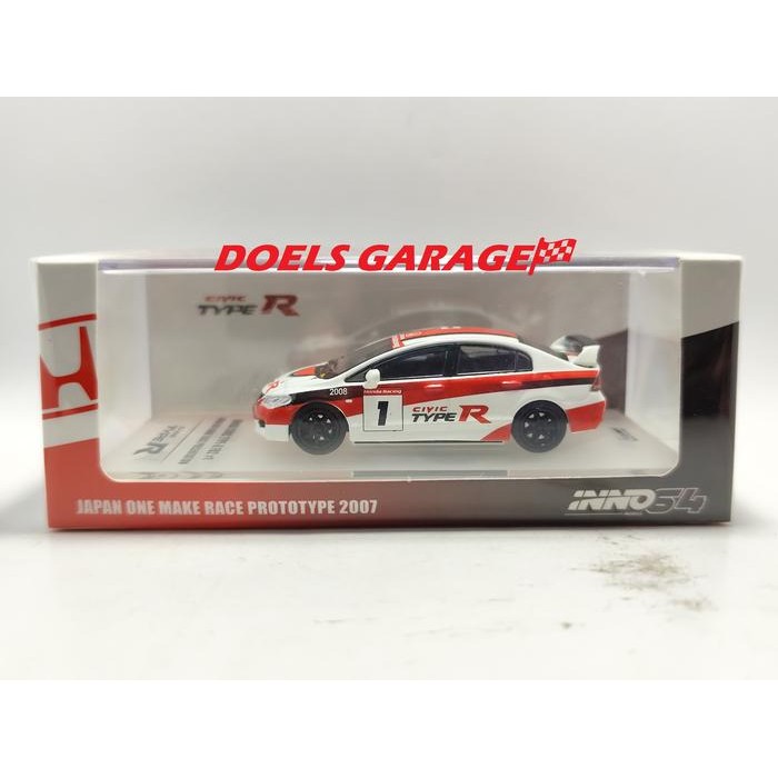 SP99.. Inno64 Honda Civic Type R FD2 Japan One Make Race Presentation Prototype 2007 Putih Merah Seg