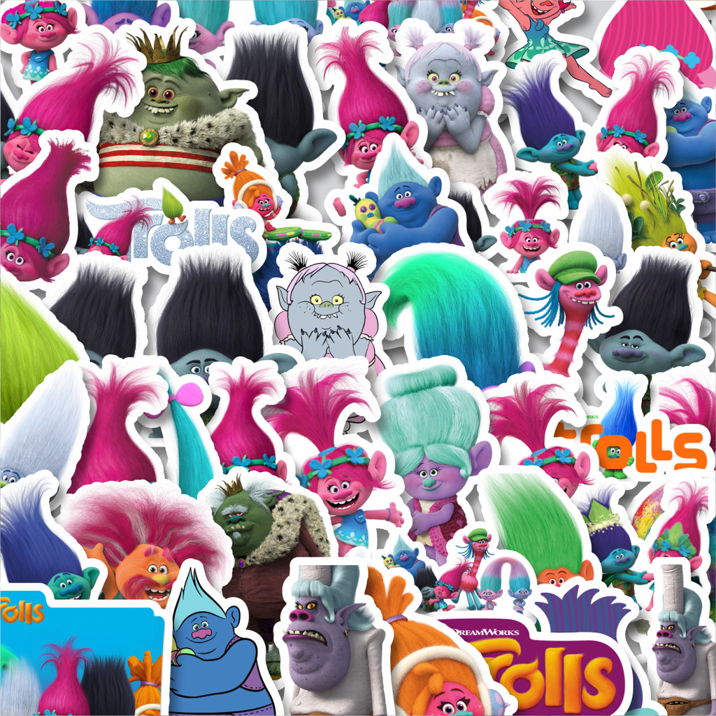 

Stiker Cutting Pack Stiker Kartun Series The Trolls Mix Isi 100Pcs Series Aesthetic Lucu Keren Untuk Koper Bahan Vynil