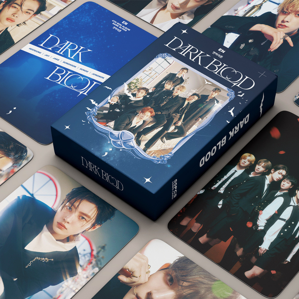 

55Pcs/Set Kpop New Ablum EN JAY LOMO DARK BLOOD Photo Print Pictures Photocard Fans Collection Postcards Gifts