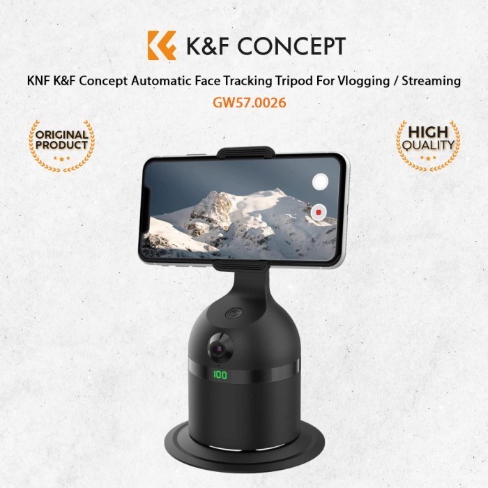 K&F Concept Automatic face tracking tripod for vlogging Tripod 360 Derajat - Tripod Face Detector