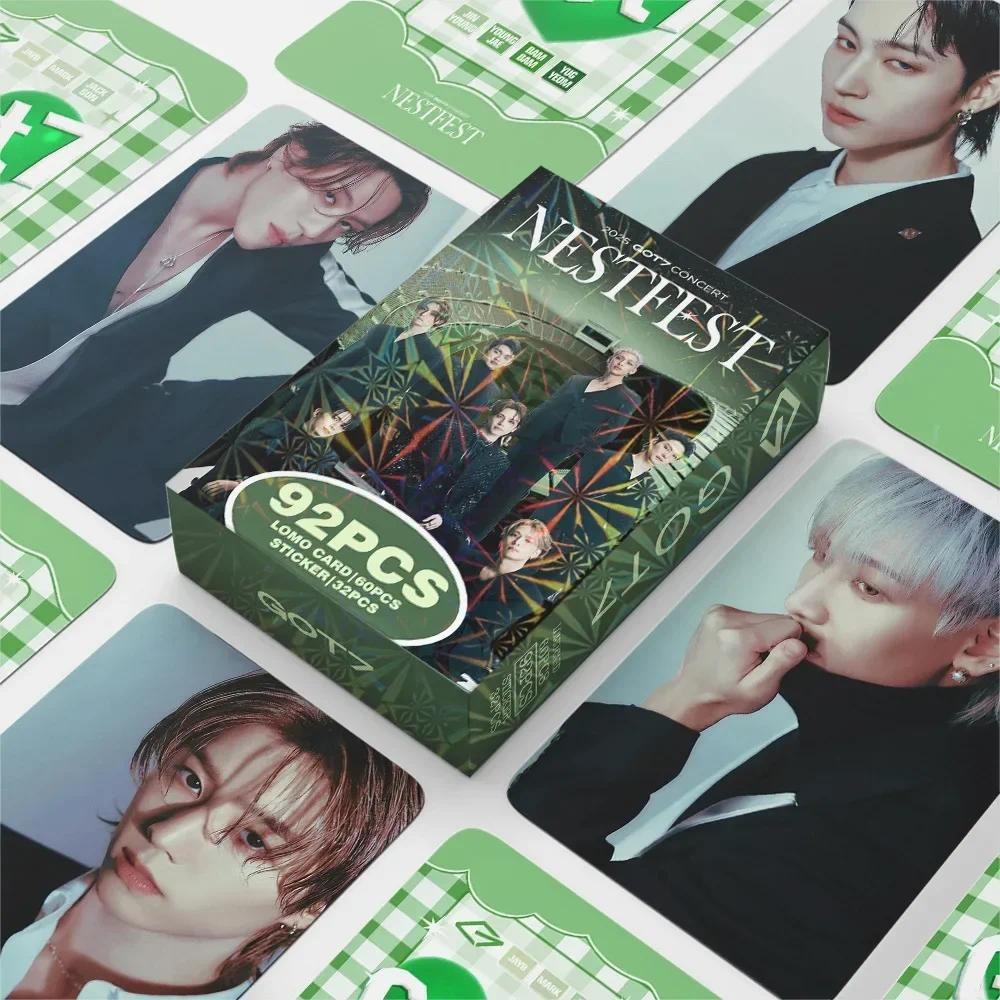 

92 Small Cards GOT7 NESTFEST Concert Collection Photos Stickers Double-sided LOMO Cards Stars