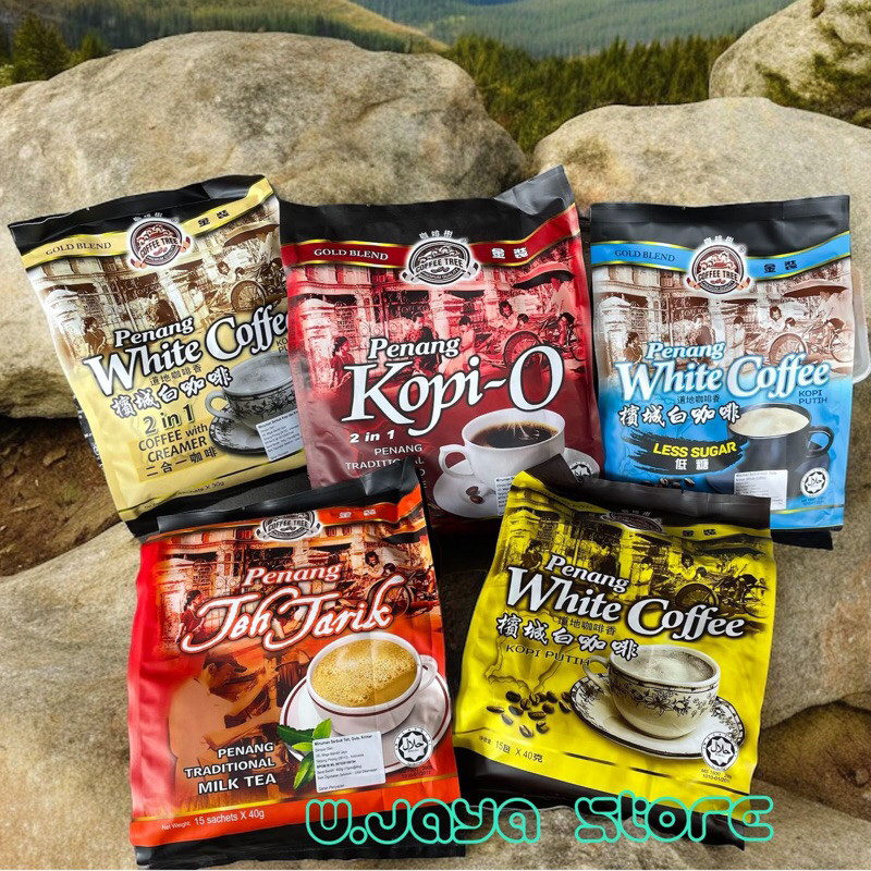 

Coffee Tree Premium Quality Gold Blend Isi 15 Penang White Coffee/Teh Tarik/Kopi O