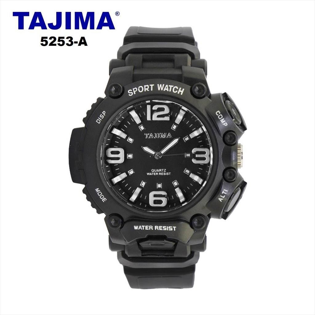 Jam Tangan Pria Tajima Analog Sports 5253 Water Resist Original