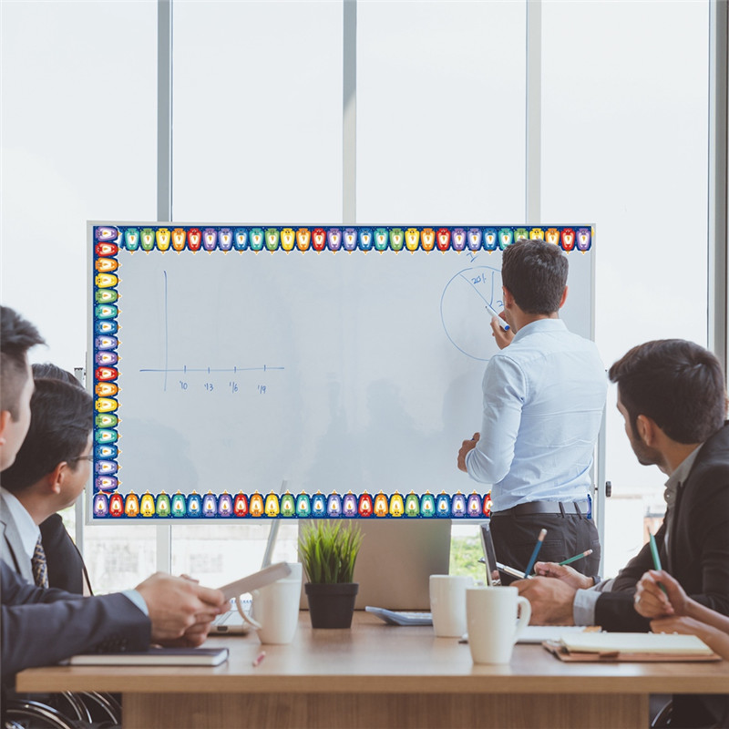 

Durable-65.6 Feet Light Bulbs Bulletin Board Border Self-Adhesive Lightbulbs Pattern Trims For Chalkboard And School Decorations