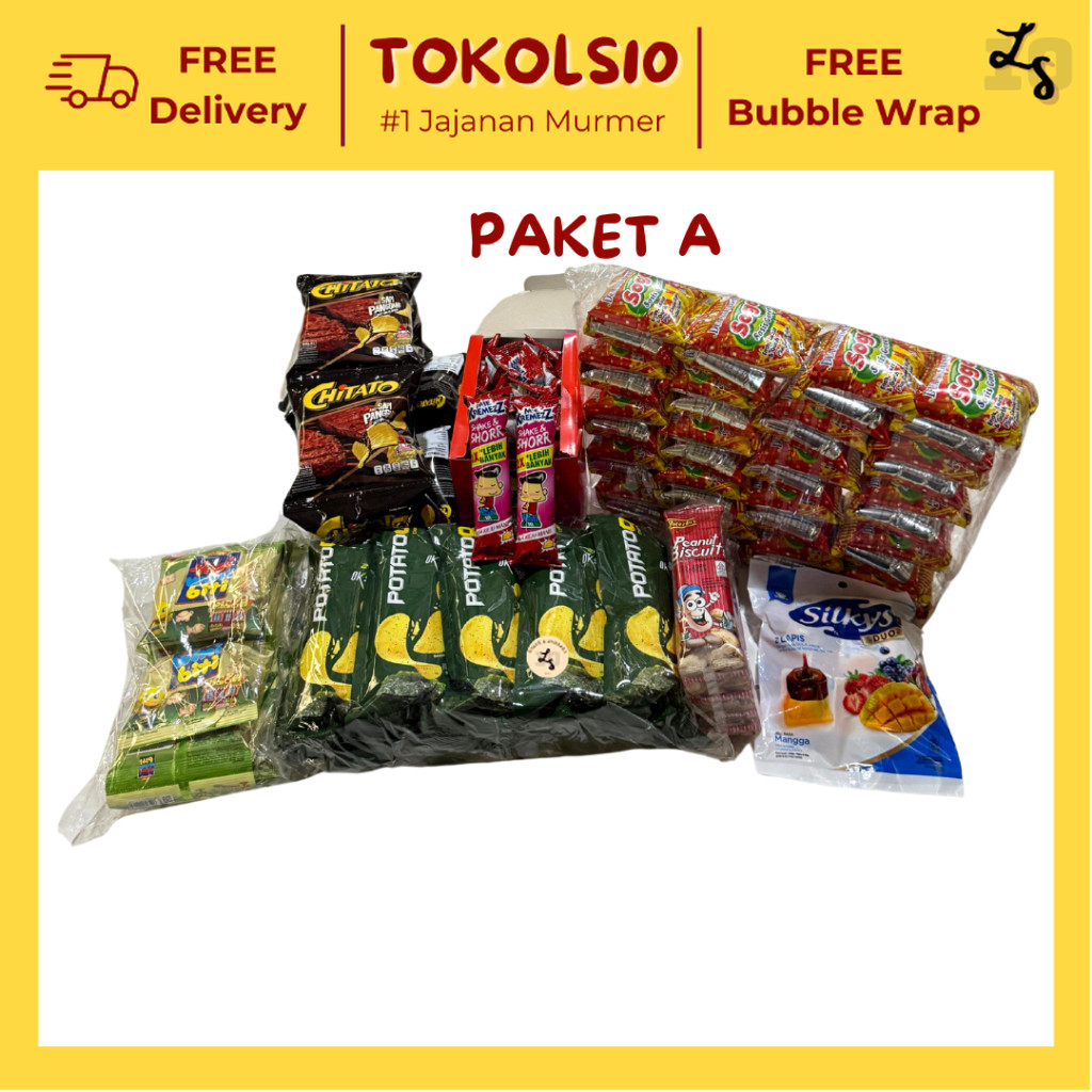 

[PAKET MERDEKA 100 PCS] Hadiah Snack/Chiki/Cemilan/Wafer Lengkap