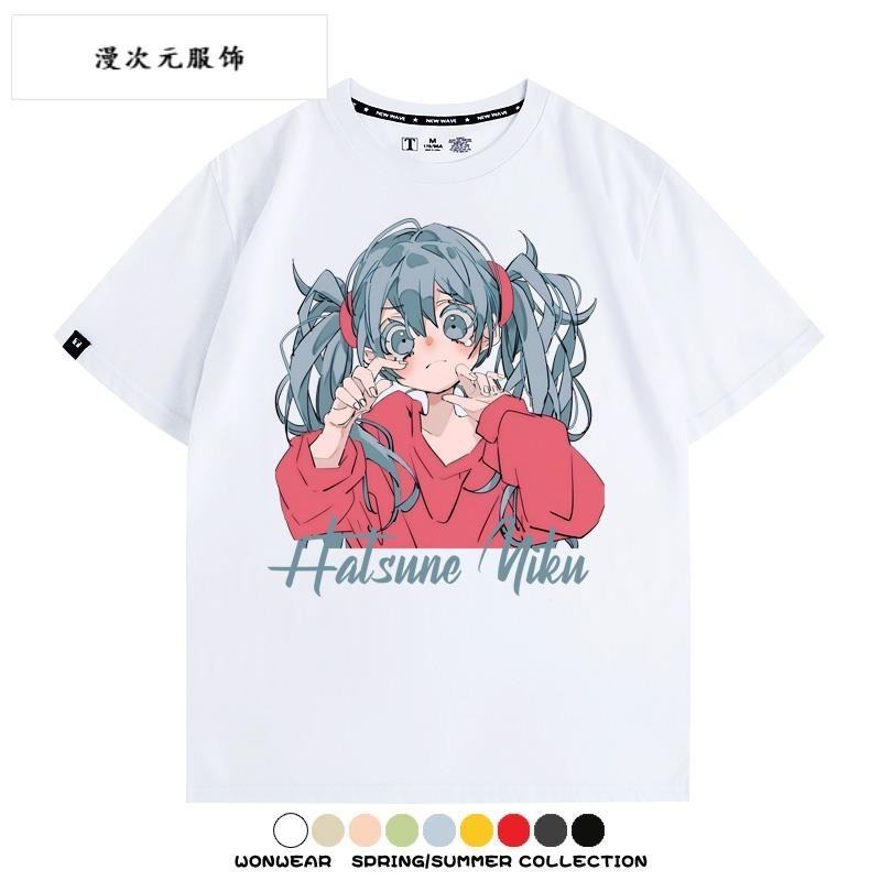 Kaos Baju MIKU Hatsune MIKU Cartoon Japanese Girl Style Baju Hatsune Miku