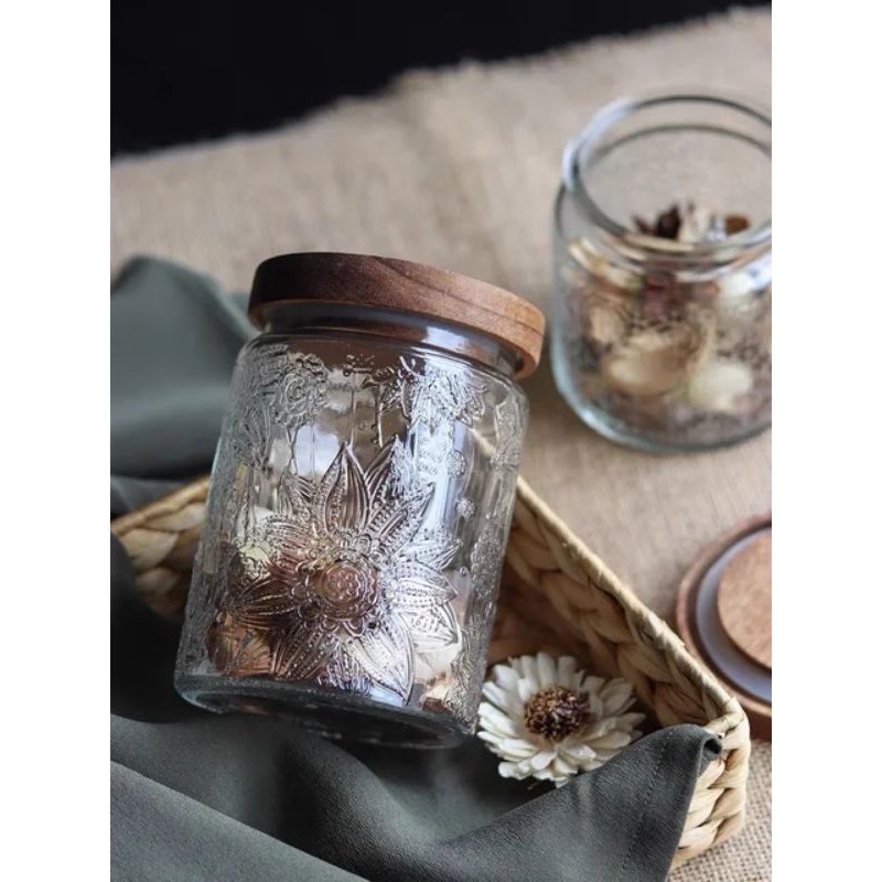 TOPLES KACA TUTUP KAYU KEDAP UDARA ANTI TUMPAH | TOPLES LEBARAN | TOPLES KUE KERING