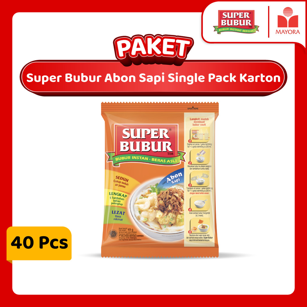 

Paket Super Bubur Abon Sapi Single Pack Karton