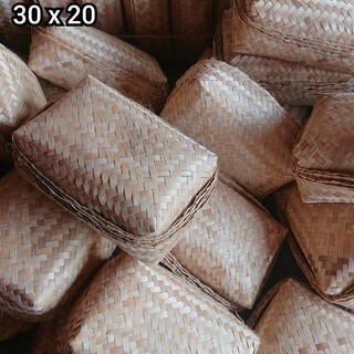 Sepasang Besek Bambu 20x30 Box Hampers Dll Besek Persegi Panjang