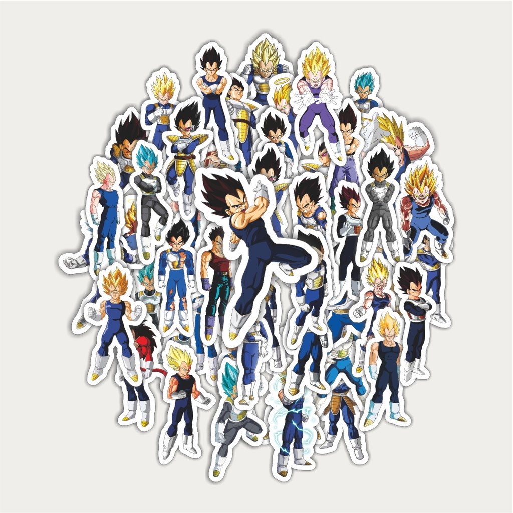 

Sticker Pack Stiker Anime Series Dragon Ball Character Prince Vegeta V1 Dekorasi Lucu Kreatif untuk Notebook, Skateboard, H