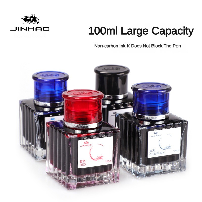 

JINHAO 100/50/30ml Non-carbon Fountain Pen Ink Cartridge Refill Glass Bottled Ink Fountain Pen Stationery Office School Supplies