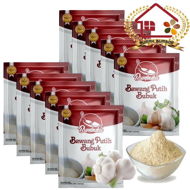 

[COD] (12 sachet x 4 gr) BUMBUKU Bawang Putih Bubuk Renceng