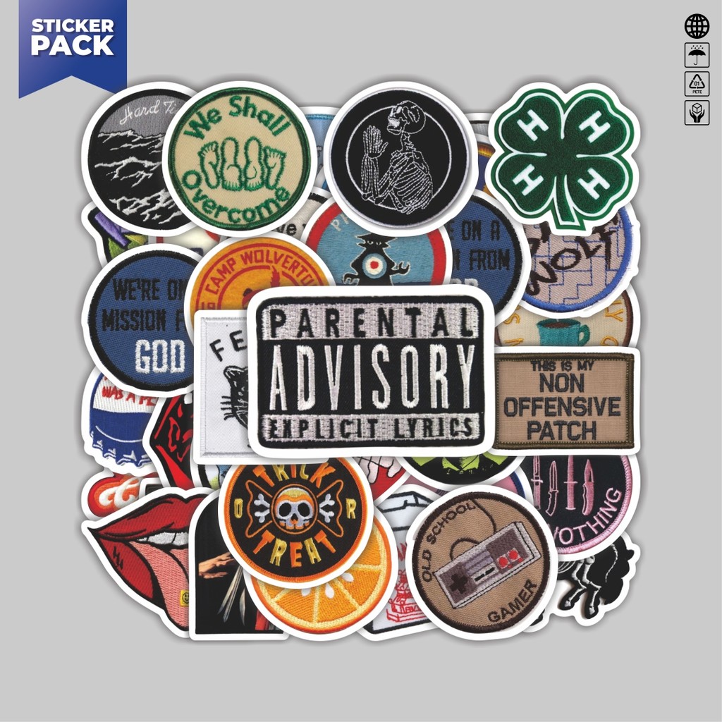

[100PCS]Stiker Pack Stiker Patch V16 Aesthetic Vinyl Anti Air Dekorasi Sticker Laptop Buku Journal Koper Helm Casing HP Gitar Helm Skateboard