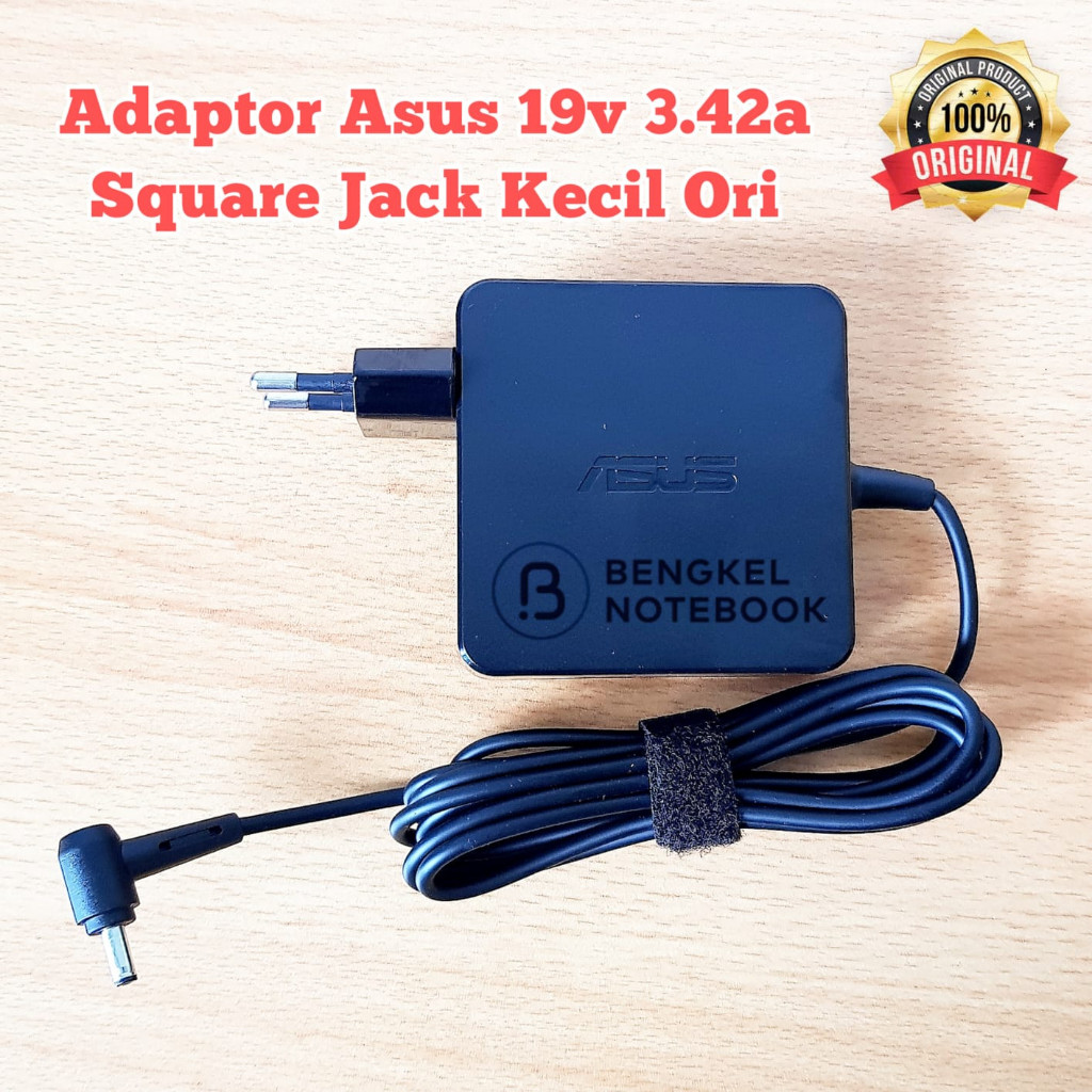 Adaptor Asus 19v 3.42a 65Watt Square jack kecil DC 40135 X441MA X441U E203 X456U X456UA X456UB X456U