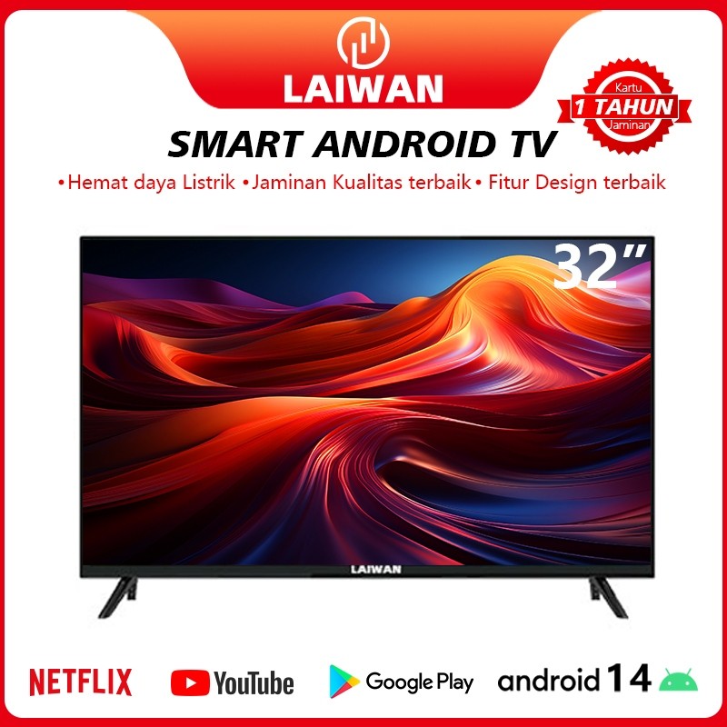 【LAIWAN】LED TV digital 32 inch Smart tv Android 32 inch YouTube/WiFi