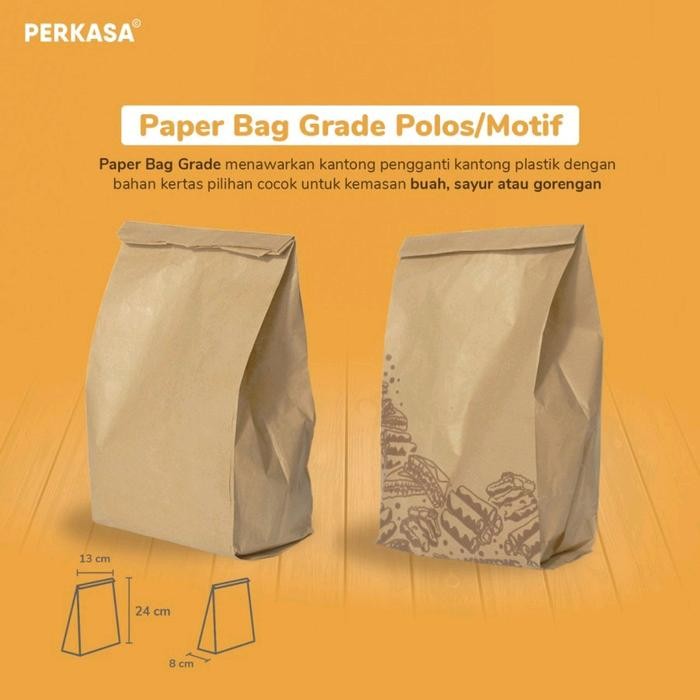 

Sale Paper Bag Cokelat 13x8x24 isi 100 Pcs/Kantong Kertas Roti Gorengan - POLOS Terlaris