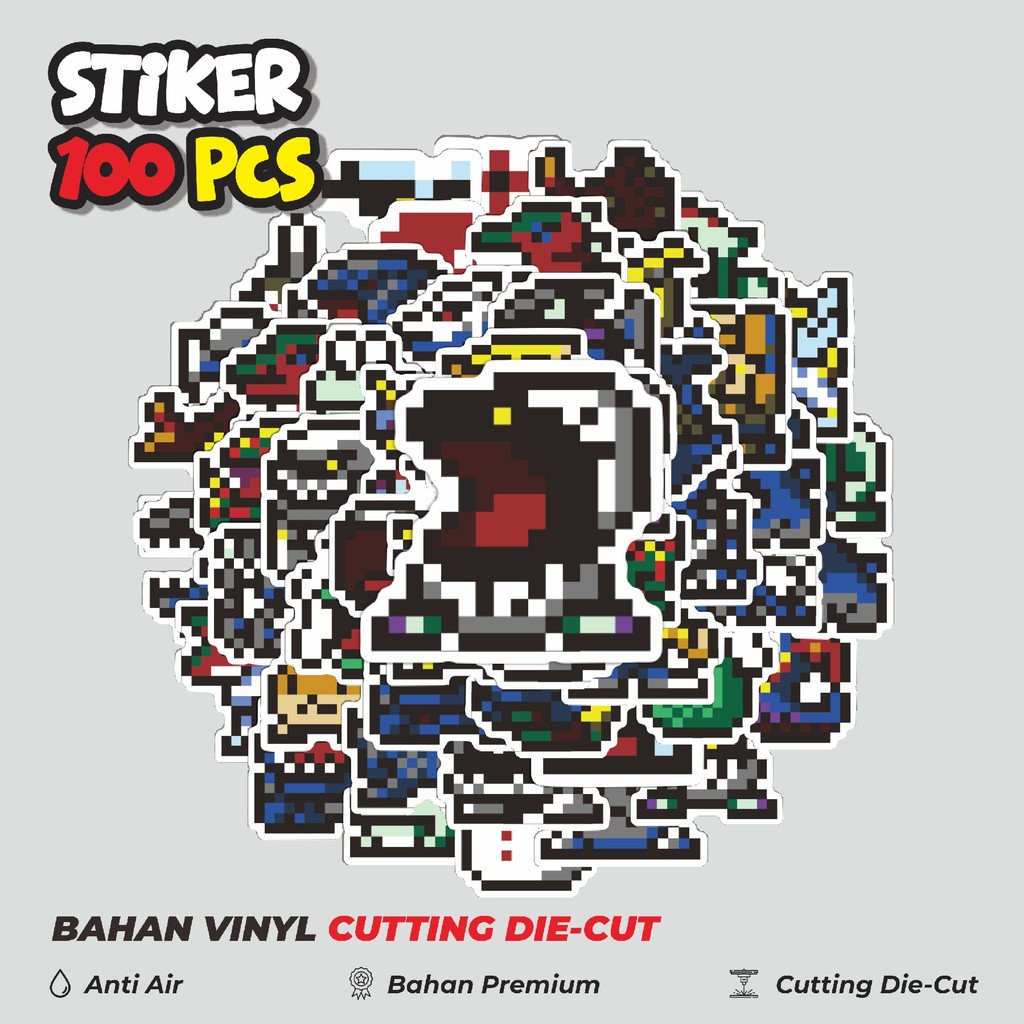 

Terbaru! 50 pcs Stiker Pixel Digimon V18 Dekorasi Lucu Kreatif untuk Notebook, Skateboard, HP