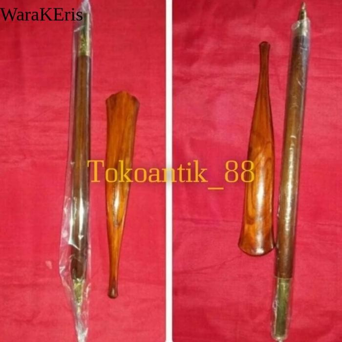 LandeYan Gagang Tombak Tujung Kuningan Plus Tutup SUDAH Lobangan Tinggal Pakai - Gagang saja WR8