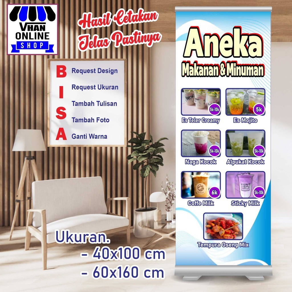 Backdrop Backdrop Spanduk Banner Untuk Warung, Warung Makanan Bisa custom