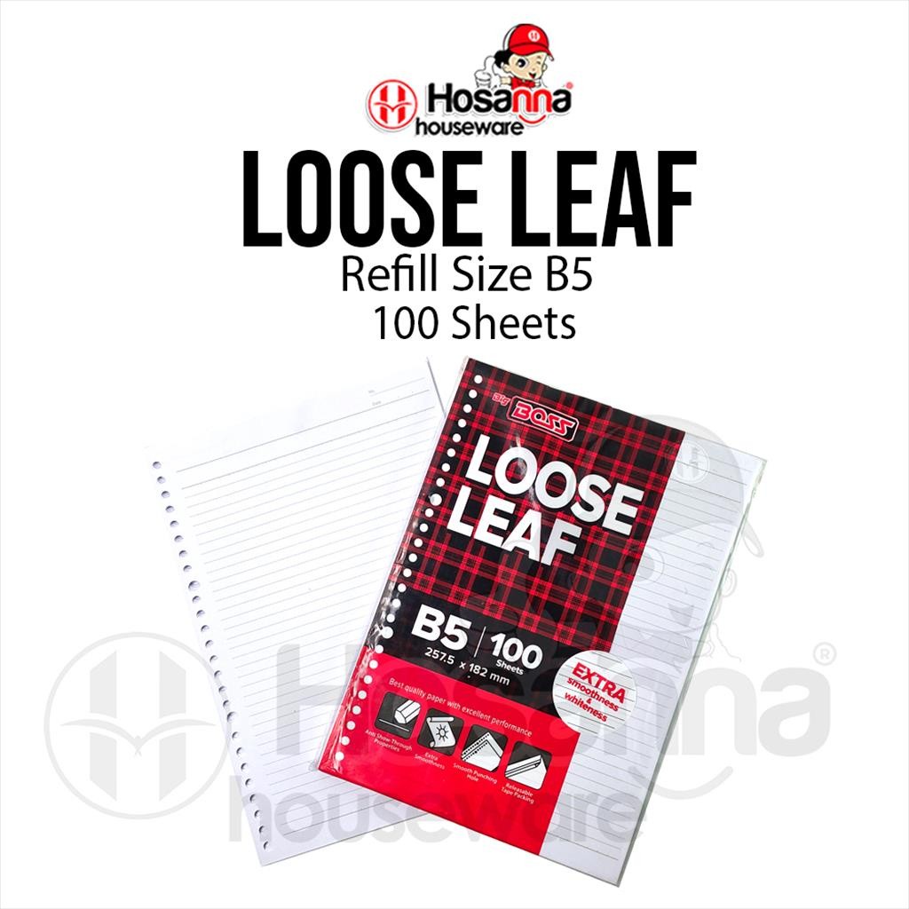 

♚Loose Leaf Garis B5-100 Lembar / Binder Garis Big Boss isi 100♚