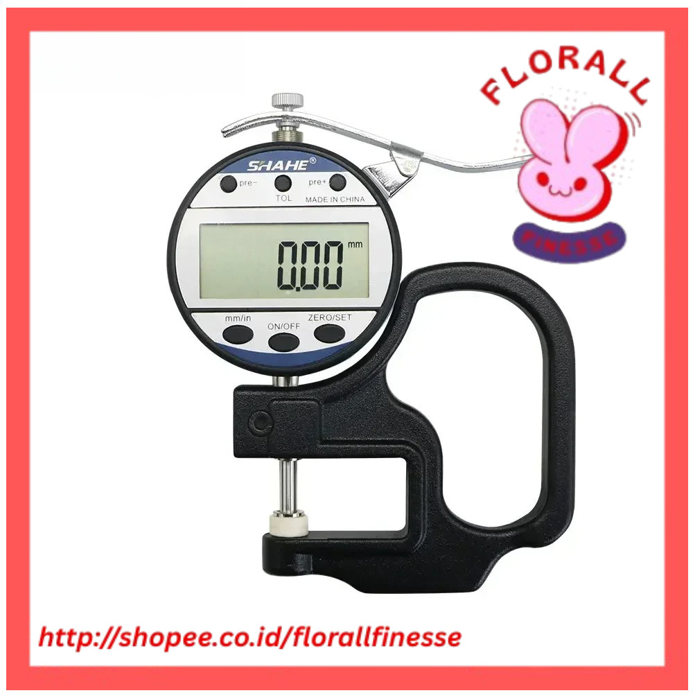 SHAHE 0.01mm 0-10/25 mm Thickness Gauge Digital Display Leather Thickness Gauge Meter Precision Thic