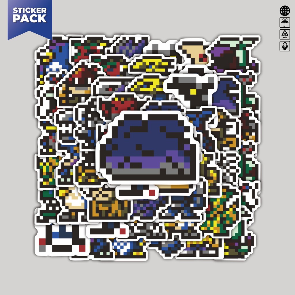 

[100PCS]Stiker Pack Stiker Pixel Digimon V11 Aesthetic Vinyl Anti Air Dekorasi Sticker Laptop Buku Journal Koper Helm Casing HP Gitar Helm Skateboard