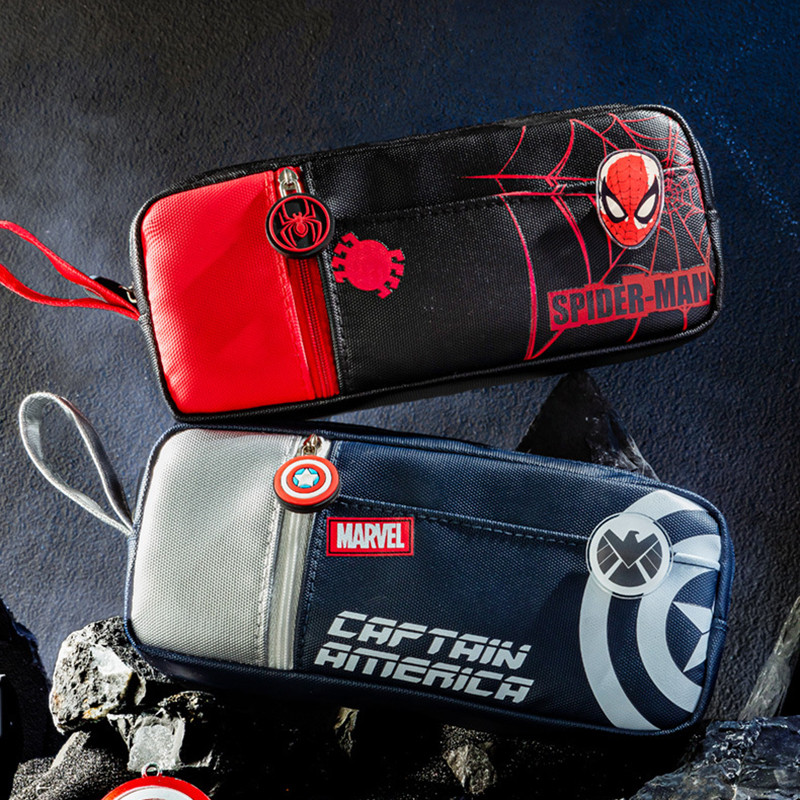 

Disney SpiderMan high capacity Pencil Case pen box Student Stationery Storage Bags Pen Bag School Supplies boy Gifts