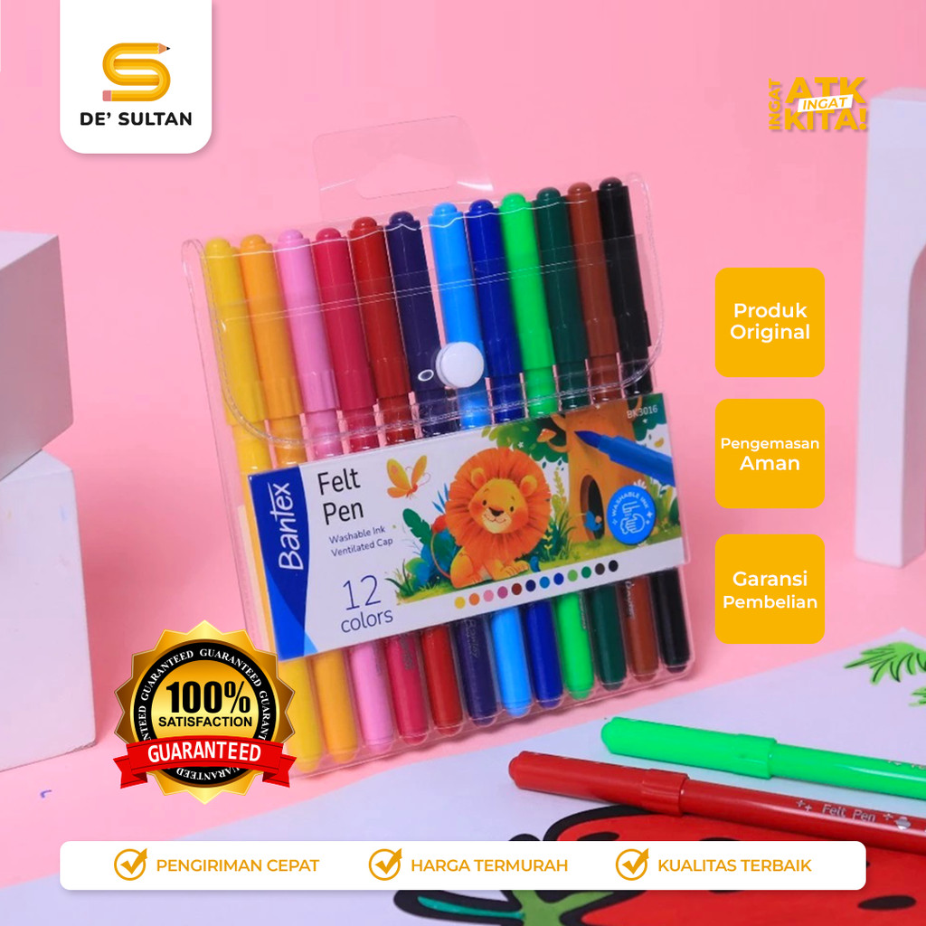 

BANTEX PULPEN FELT/ FELT PEN 12 BK3016 (1SET)