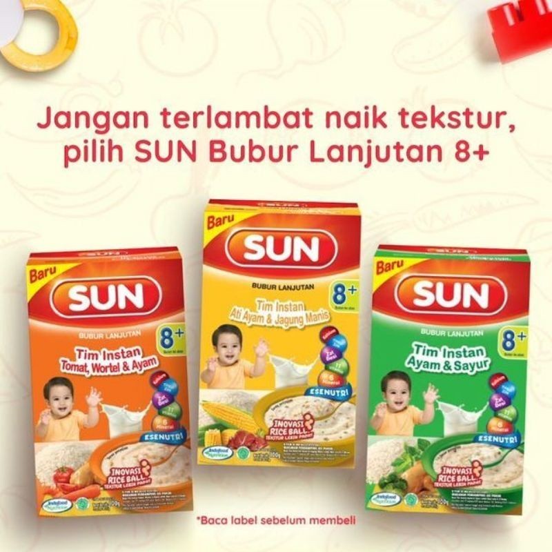 Sun Bubur Tim Instan 8+ Ayam Sayur Tomat Wortel Jagung Manis MB
