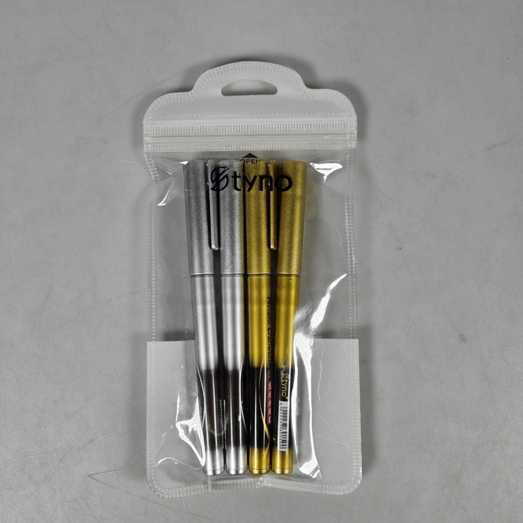 

LEONAARSM Tyno Spidol Permanen Marker Metallic Chrome Gold Silver 1.5mm 4 PCS - GN550