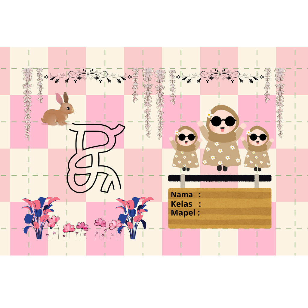 

(ISI 20 LEMBAR) Sampul Buku pink aesthetic BAHAN TEBAL/ Sampul Fancy karakter (Ukuran Kwarto / Ukuran Sidu)