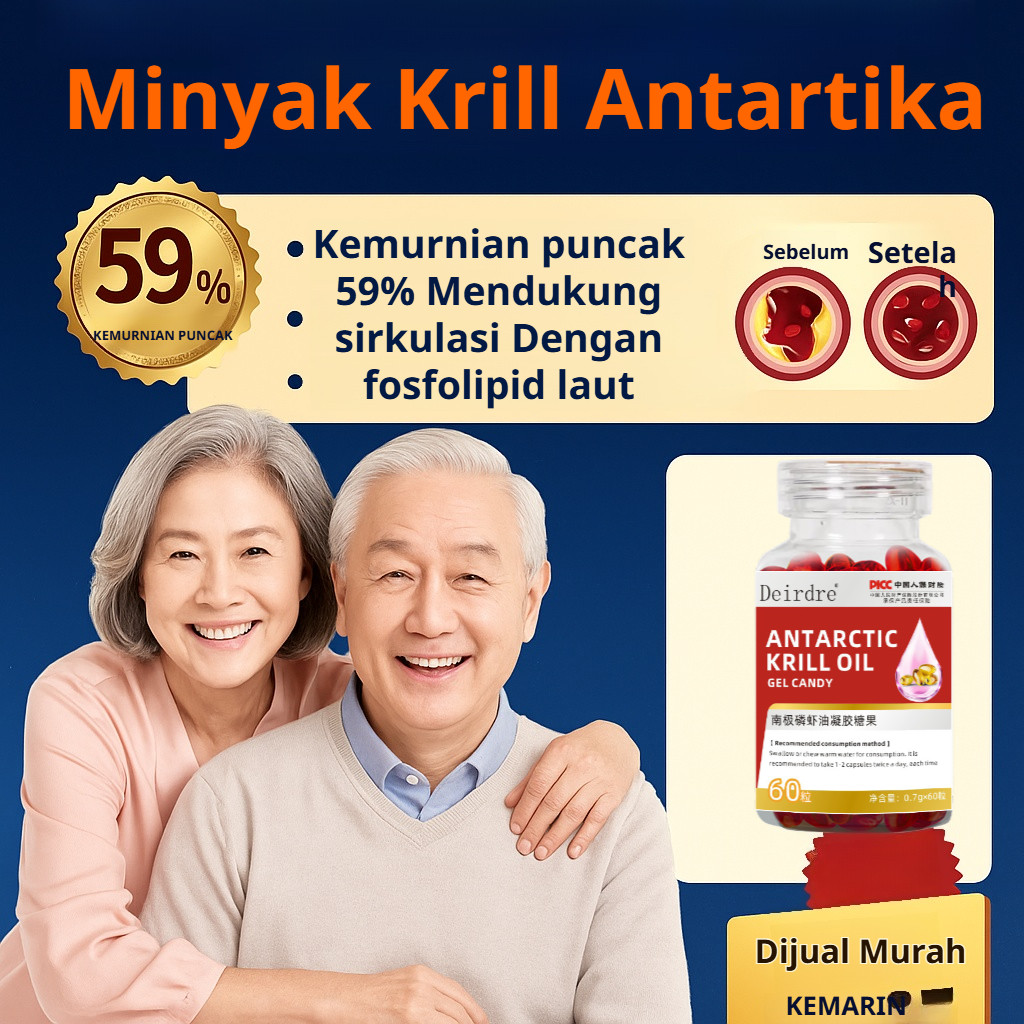 【Halus dan Bebas Khawatir】 Suplemen Nutrisi Diet Minyak Krill Norwegia Suplemen Astaxanthin Minyak I