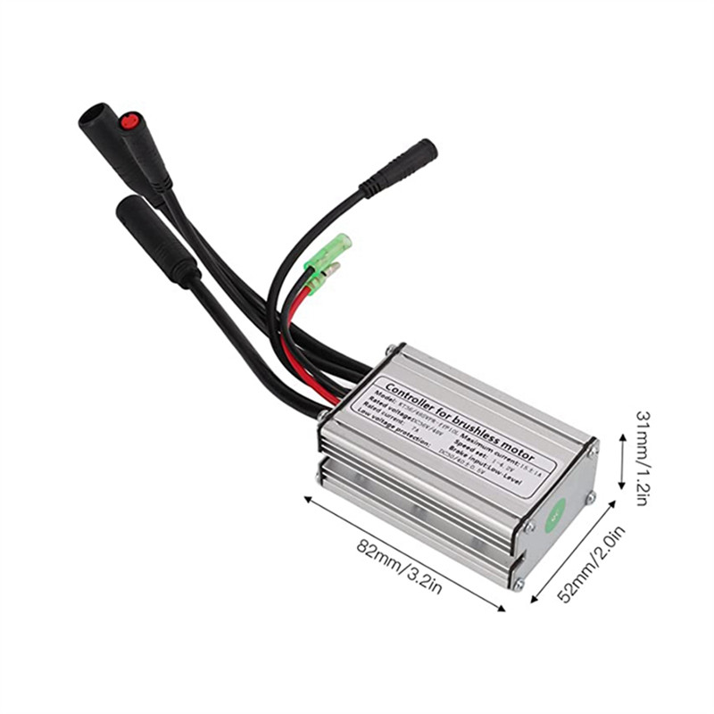 E-Bike Controller 36V / 48V 9 Tubes 15A Waterproof Connector Controller for 36V / 48V 250W Brushless