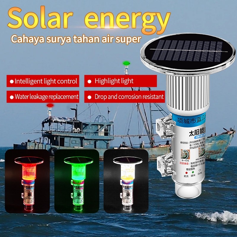 Lampu torpedo bertenaga surya Lampu jaring Lampu kapal nelayan Lampu penanda laut Lampu navigasi kap