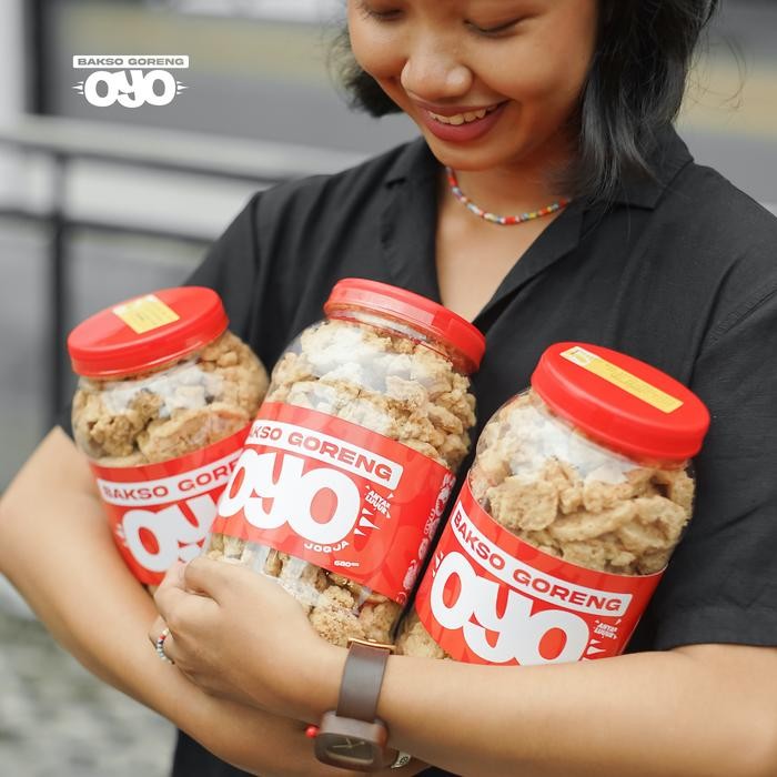 Bakso Goreng Jogja BAKSO OYO Renyah Kres Ayam Basreng - Toples M 230 Gr Terlaris