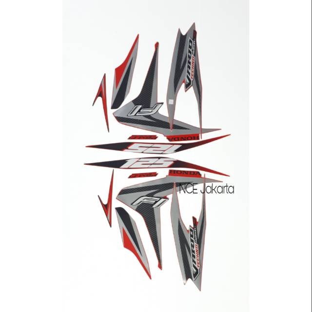 STIKER STRIPING VARIO TECHNO 2012 MERAH