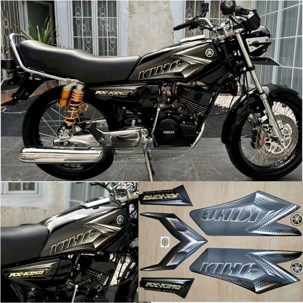 STIKER STRIPING ORI YAMAHA RX KING HITAM 2008 STIKER RX KING 2008 HITAM ORI LIST BODY RX KING HITAM