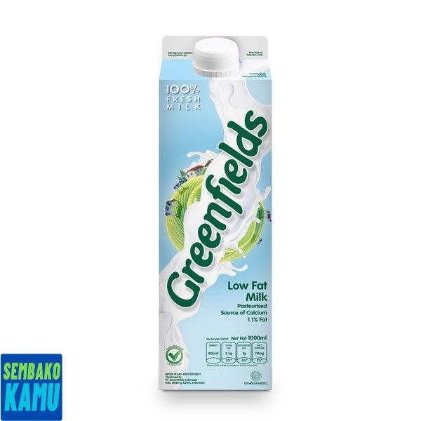 

greenfields Low Fat Milk 1 Liter - Susu