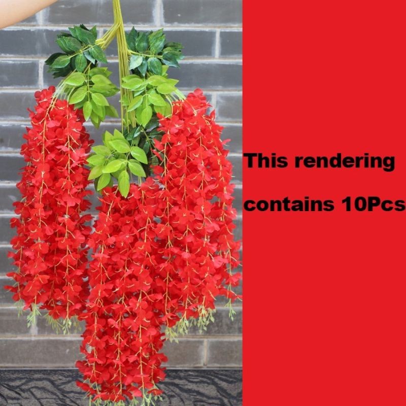 Juntai Wisteria Jumbo Gantung Daun Rambat Plastik- Bunga Lavender Artificial Wisteria Tanaman Import