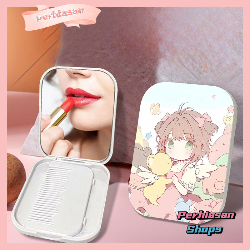 【Perhiasan Shops】CERMIN RIAS LIPAT MOTIF + SISIR QUALITY —— Seri Cardcaptor Sakura