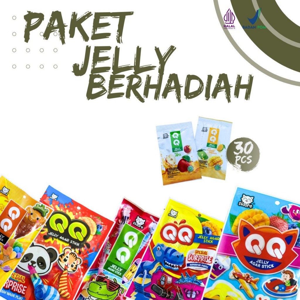 

New [PRODUK BARU] QQ JELLY AGAR STICK BERHADIAH 30 PCS MAINAN JELLY MANIS 2 RASA YOUGURT MANGGA YOGHURT STOBERI DAN APEL\ Cemilan Makanan ringan Potato chips Snack Keripik Kentang Sapi Toples Mint Paket UsahaPremium