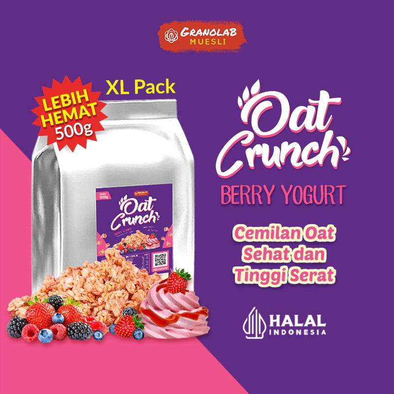 

New Granola 500 gr Berry Yogurt Oat Crunch - Granolab MuesliPremium