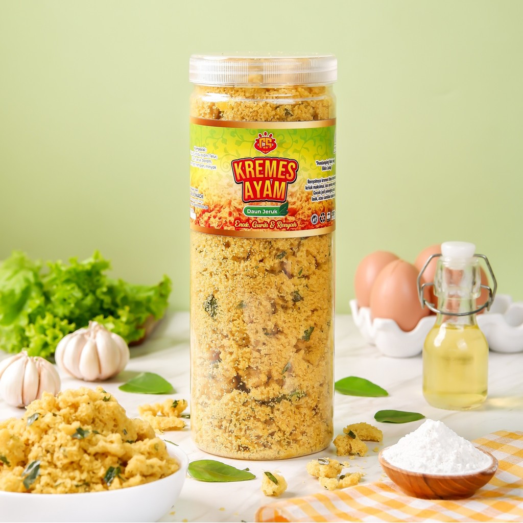 

Ceria Snack - Kremesan Ayam Daun Jeruk 400Gram | Kremes Ayam Daun Jeruk 400Gram