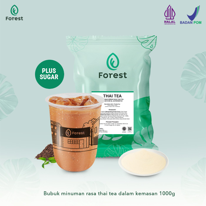 

New Bubuk Minuman Teh THAI TEA PLUS GULA Powder 1000 gr - FORESTPremium