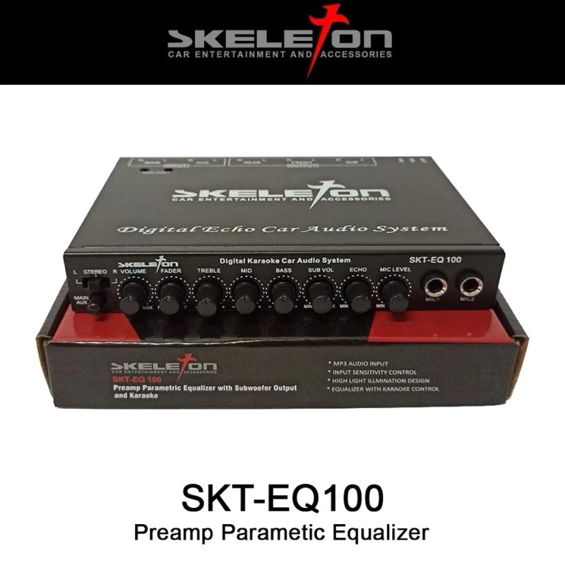 Skeleton EQ 100 Parametrik Karaoke 12v Preamp Parametrik Equalizer